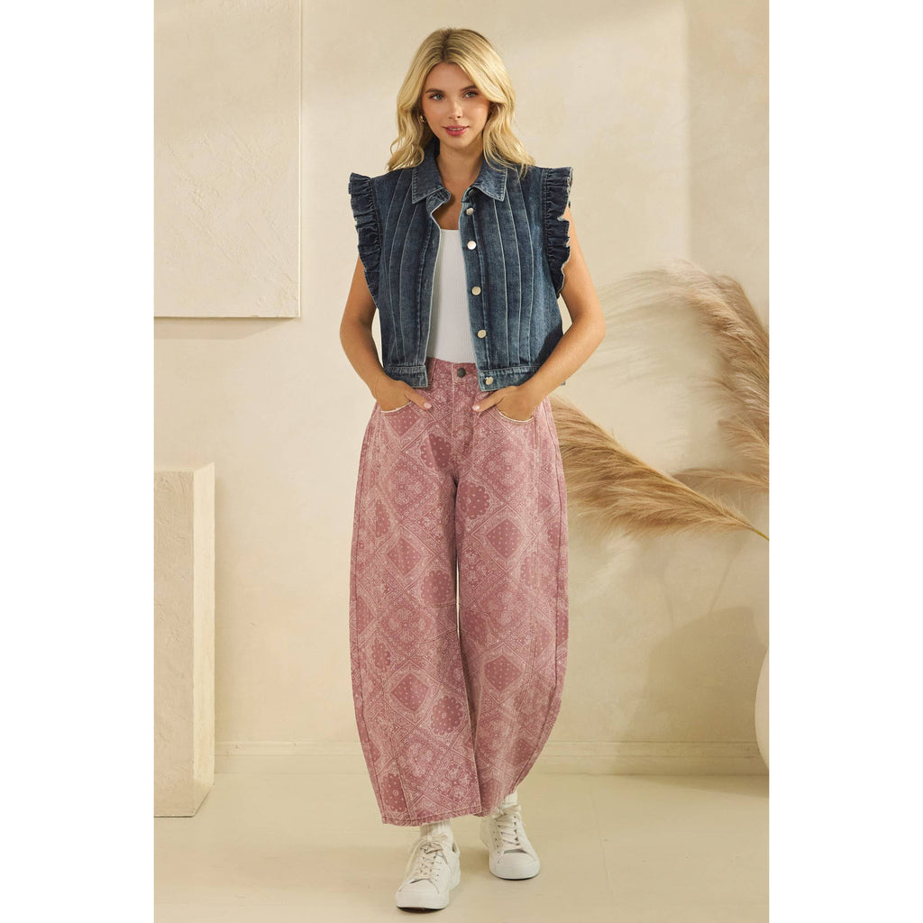 Denim Darling Ruffle Vest