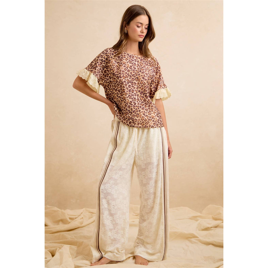 Ivory Daydream Lace Lounge Pants