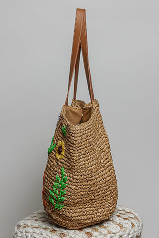 Love Grows Here Woven Tote