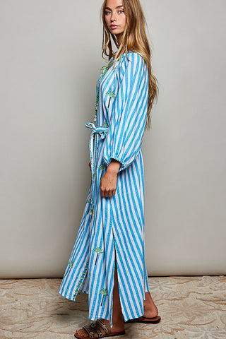 Seabreeze Palm Maxi Dress