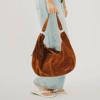 Free Spirit Suede Hobo Bag | Brown Boho Western Shoulder Purse/Sinton, TX