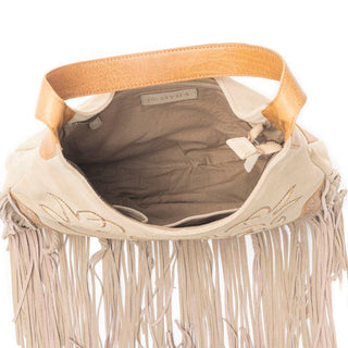 Desert Darlin’ Cream & Tan Embroidered Western Fringe Shoulder Bag