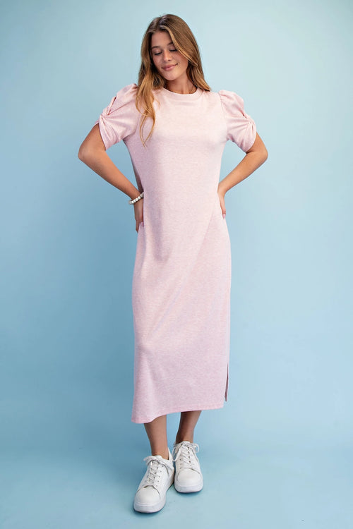Blush & Twirl Midi Dress