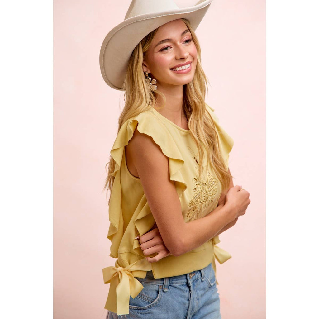 Golden Hour Ruffle Top
