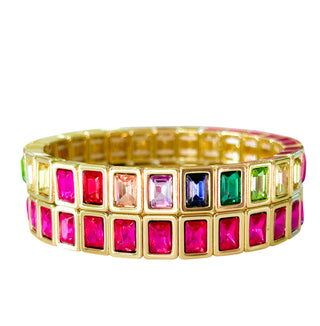Candy Crush Glam Bracelet Stack | Colorful Gemstone Bracelets/Sinton, TX