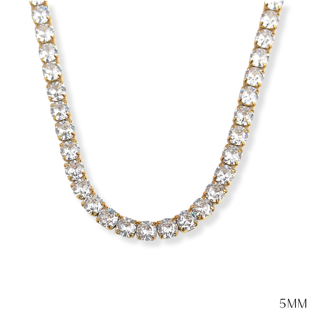 The Golden Glow Tennis Necklace
