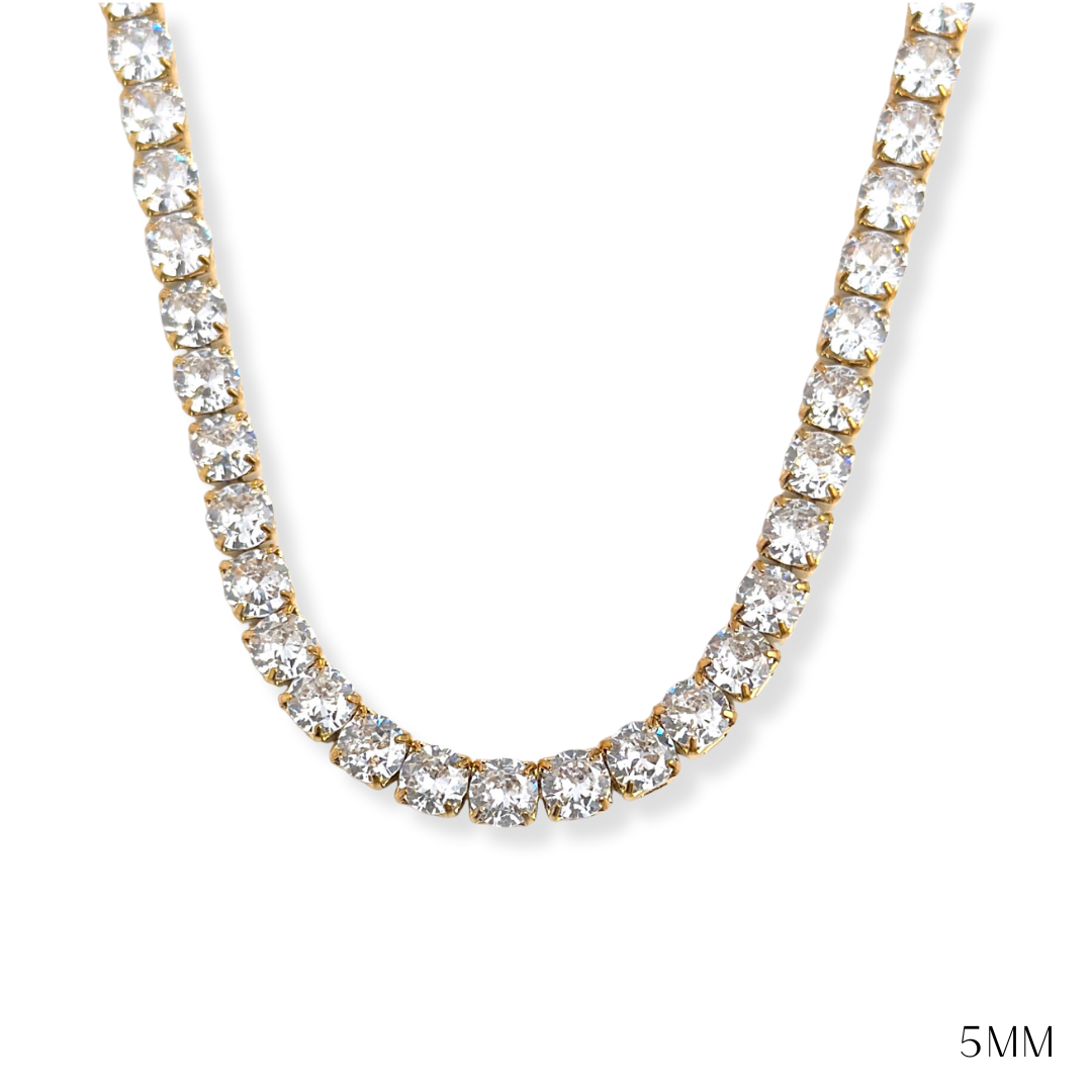 The Golden Glow Tennis Necklace