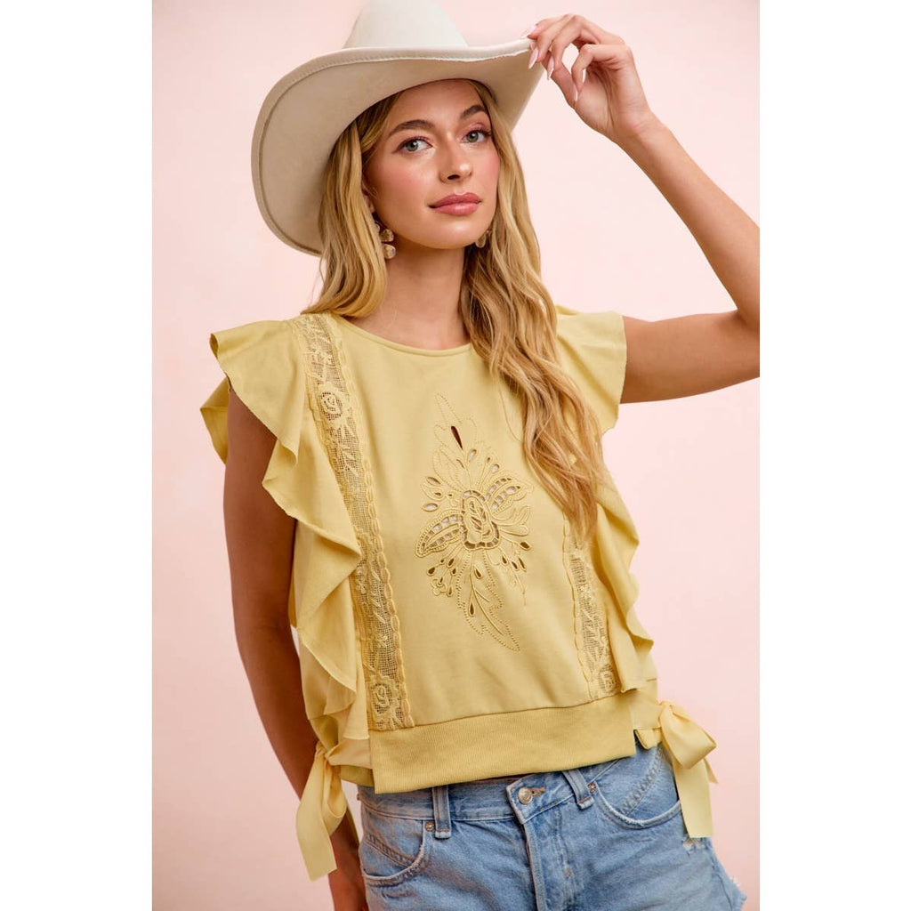 Golden Hour Ruffle Top