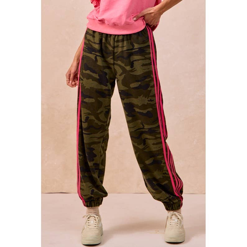 Pink Blitz Camo Joggers