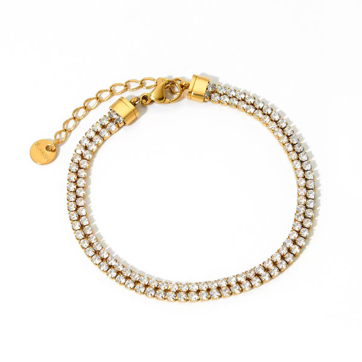 Golden Glam Tennis Bracelet