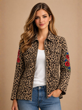 Wildflower Rebel Utility Jacket | Leopard Floral Boutique Jacket/Sinton, TX