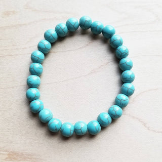 Turquoise Daydream Bracelet | Western Beaded Stretch Bracelet/Sinton, TX