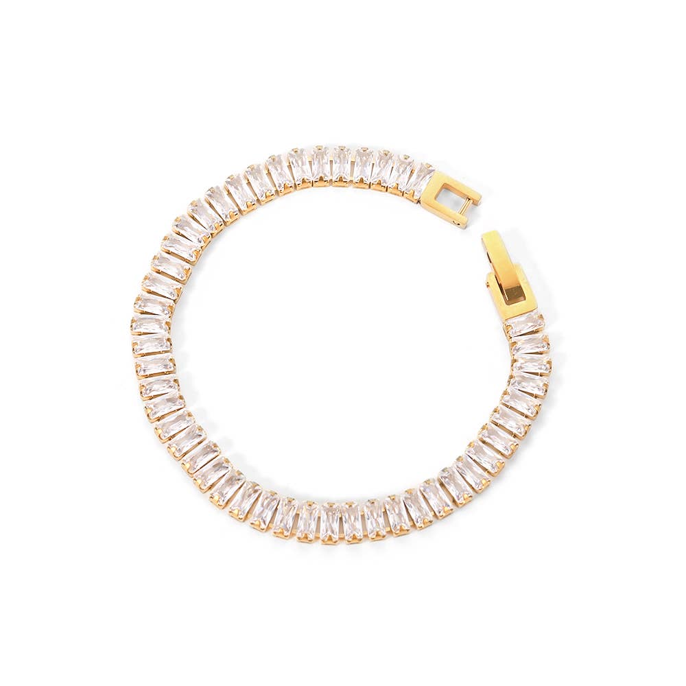 Champagne Spark Tennis Bracelet