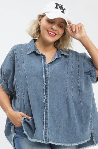 Denim Chill Button-Up