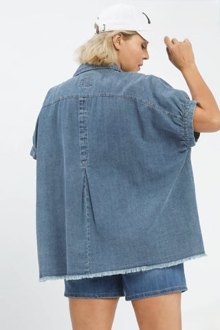 Denim Chill Button-Up