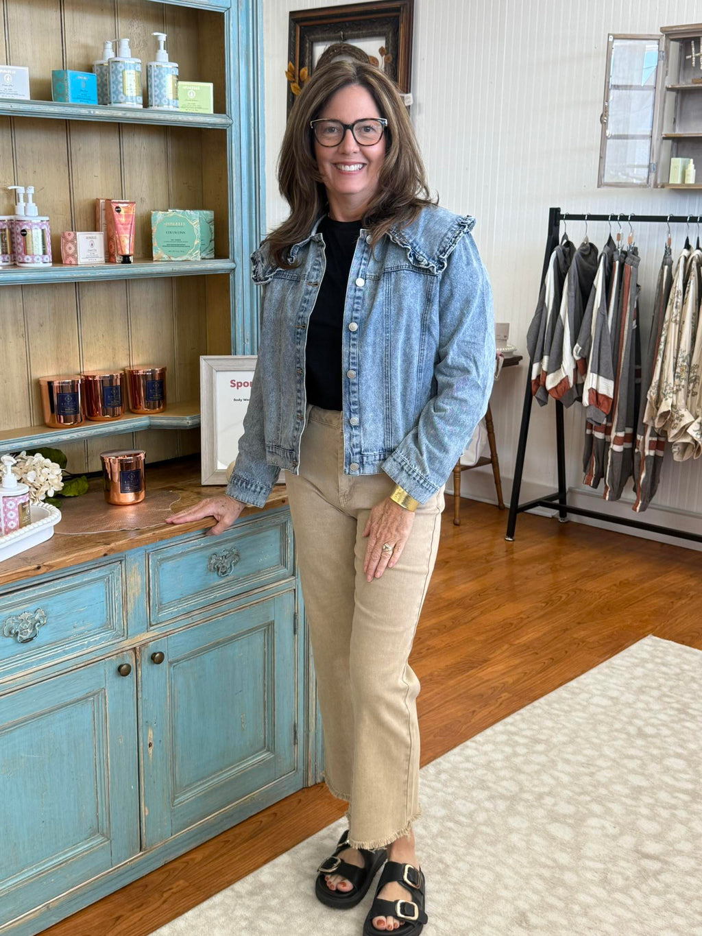 The Sweetheart Ruffle Denim Jacket