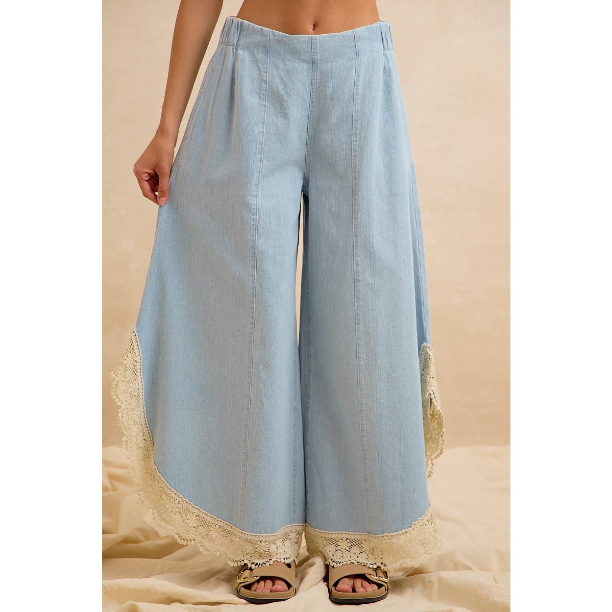 Bluebell Lace Drift Palazzo Pants