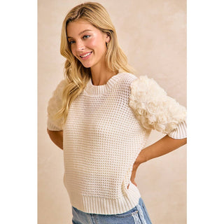 Rosette Romance Sweater Top