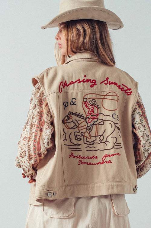 Chasing Sunsets Denim Vest