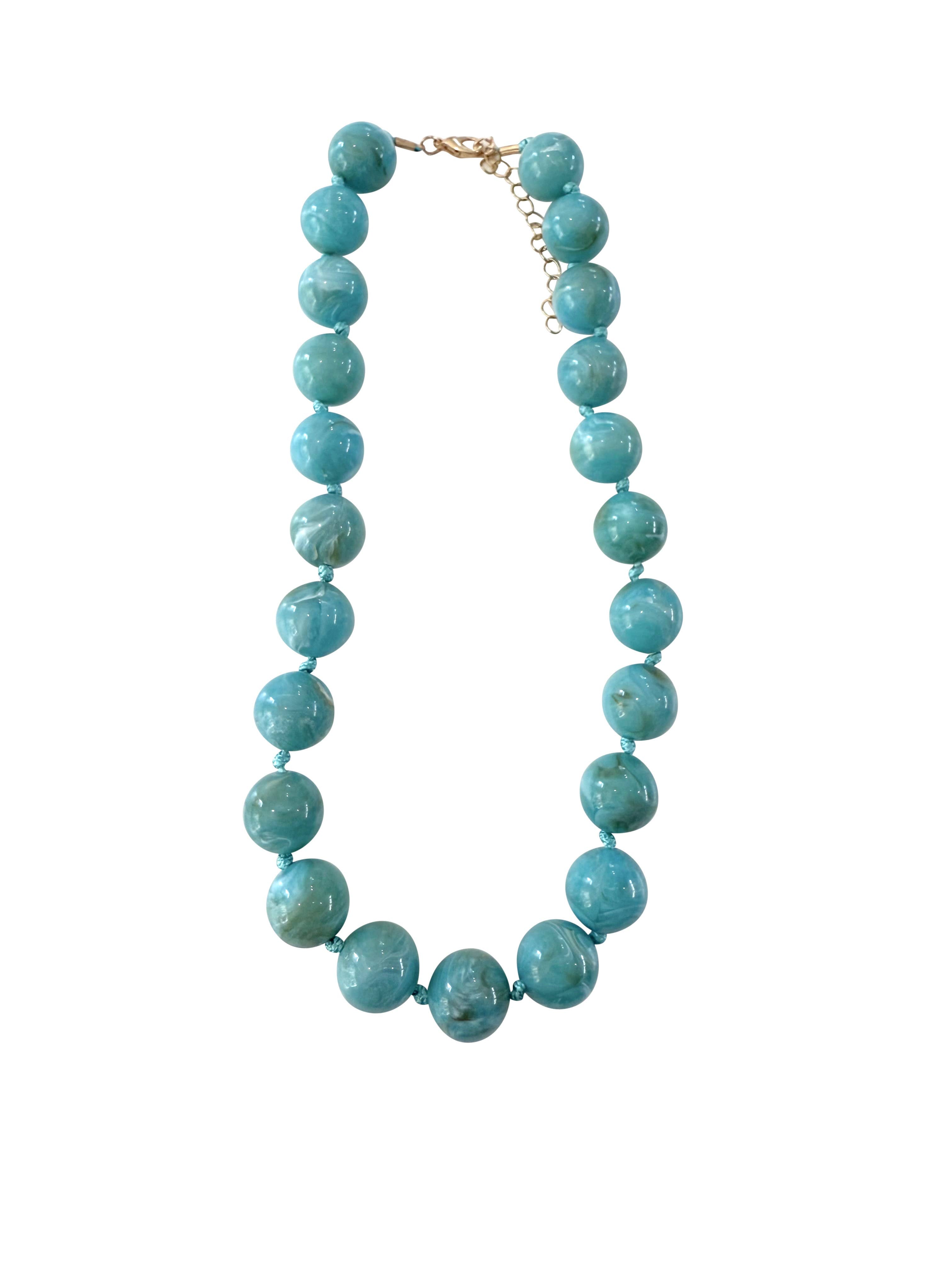 Sea Breeze Serenity Beaded Necklace | Turquoise Statement Jewelry/Sinton, TX