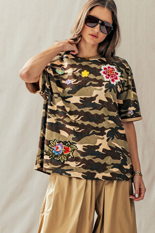 Bloom & Bold Camo Tee