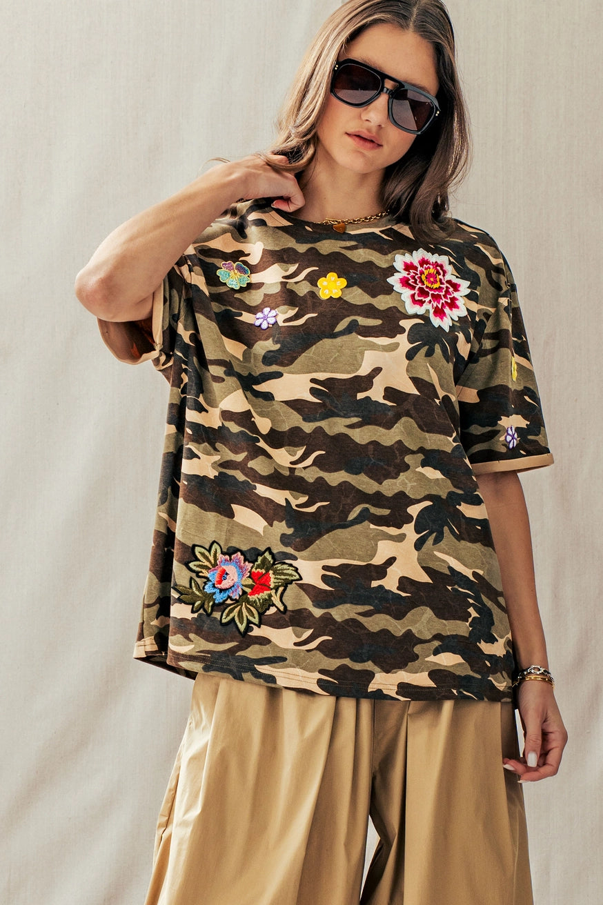 Bloom & Bold Camo Tee