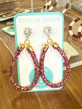 Spirit Day Glitter Teardrops earrings