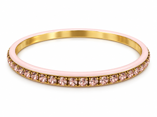 Color Crush Gold Tone Enamel Rhinestone Bangle Bracelet – Multiple Colors