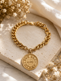 Love Louder Charm Bracelet | Gold Inspirational Chain Bracelet/Sinton, TX