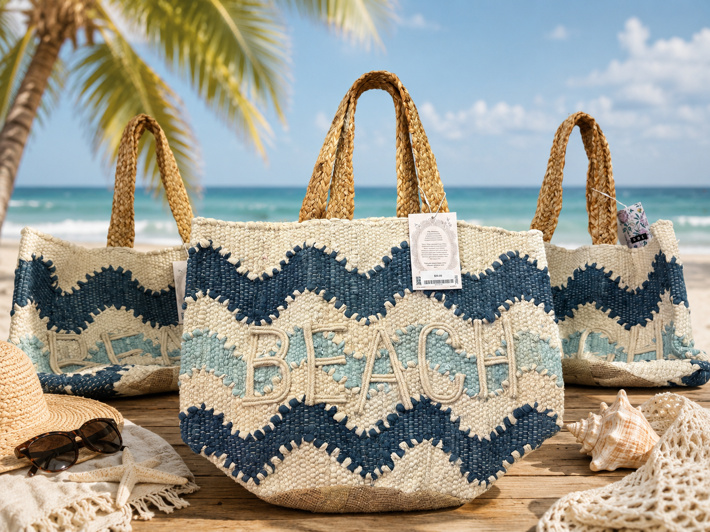 Saltwater Stroll Beach Tote