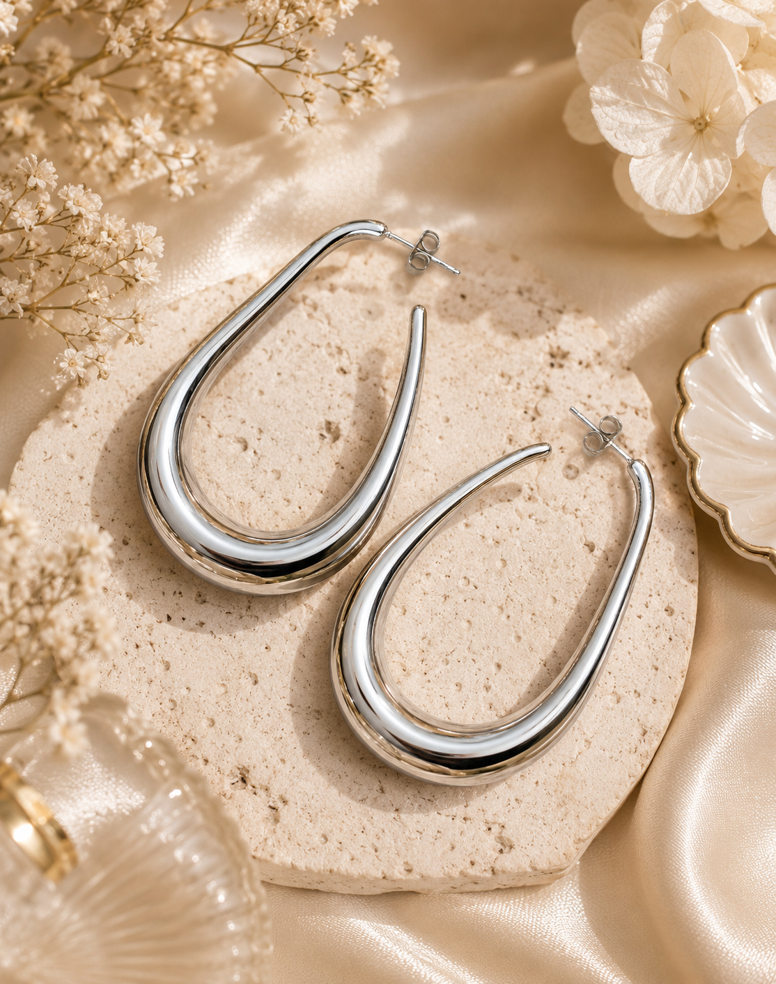 Liquid Luxe Teardrop Hoops