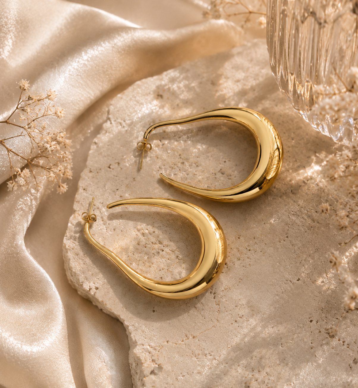 Liquid Luxe Teardrop Hoops