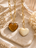 Sweetheart Marble Charm Necklace