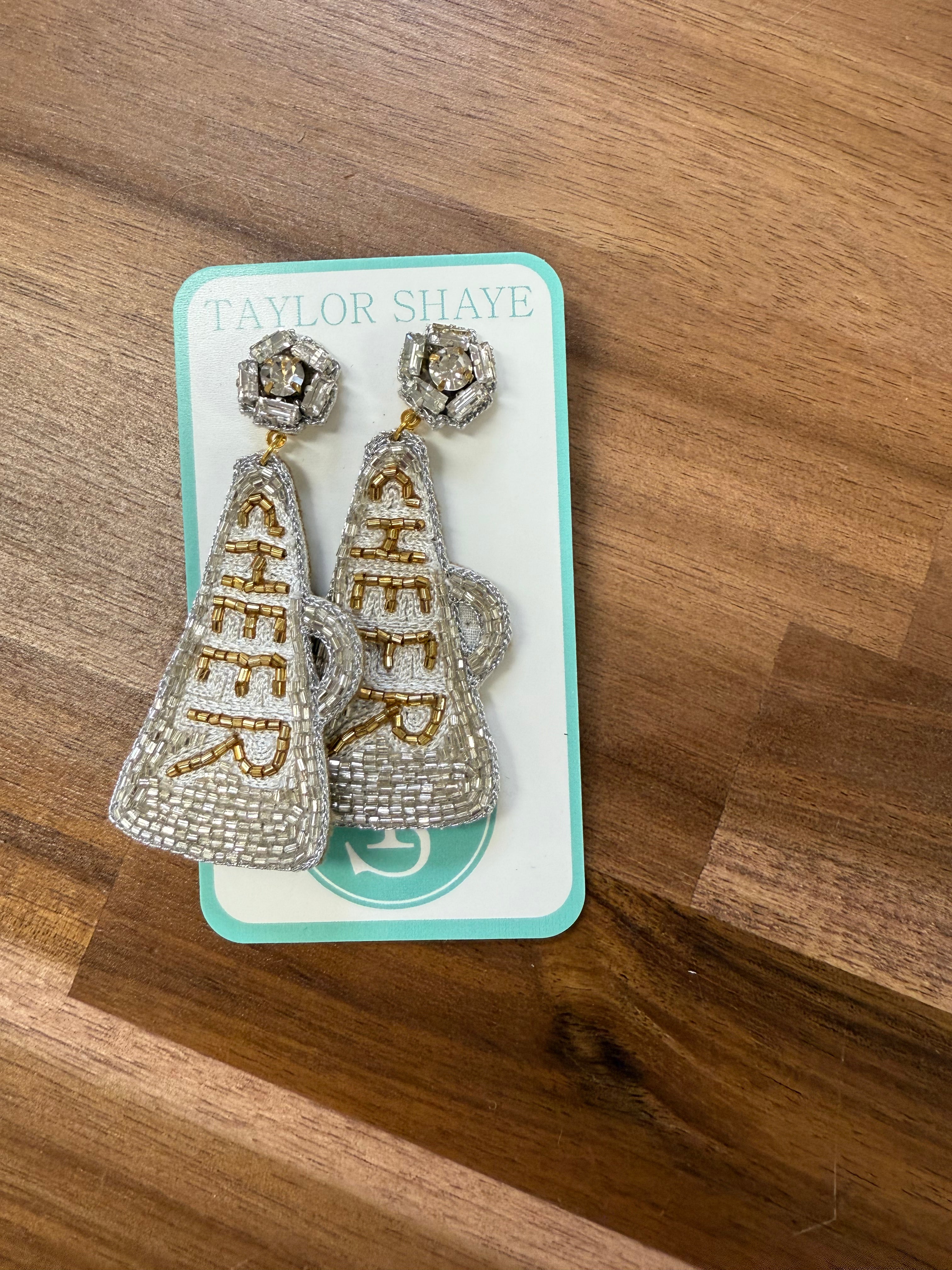 Go Team! Cheer Beaded Drops Earrings