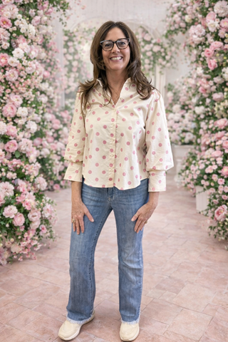 The Blush Dot Darling Top