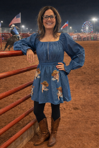 The “Sequin Saddle” Dress