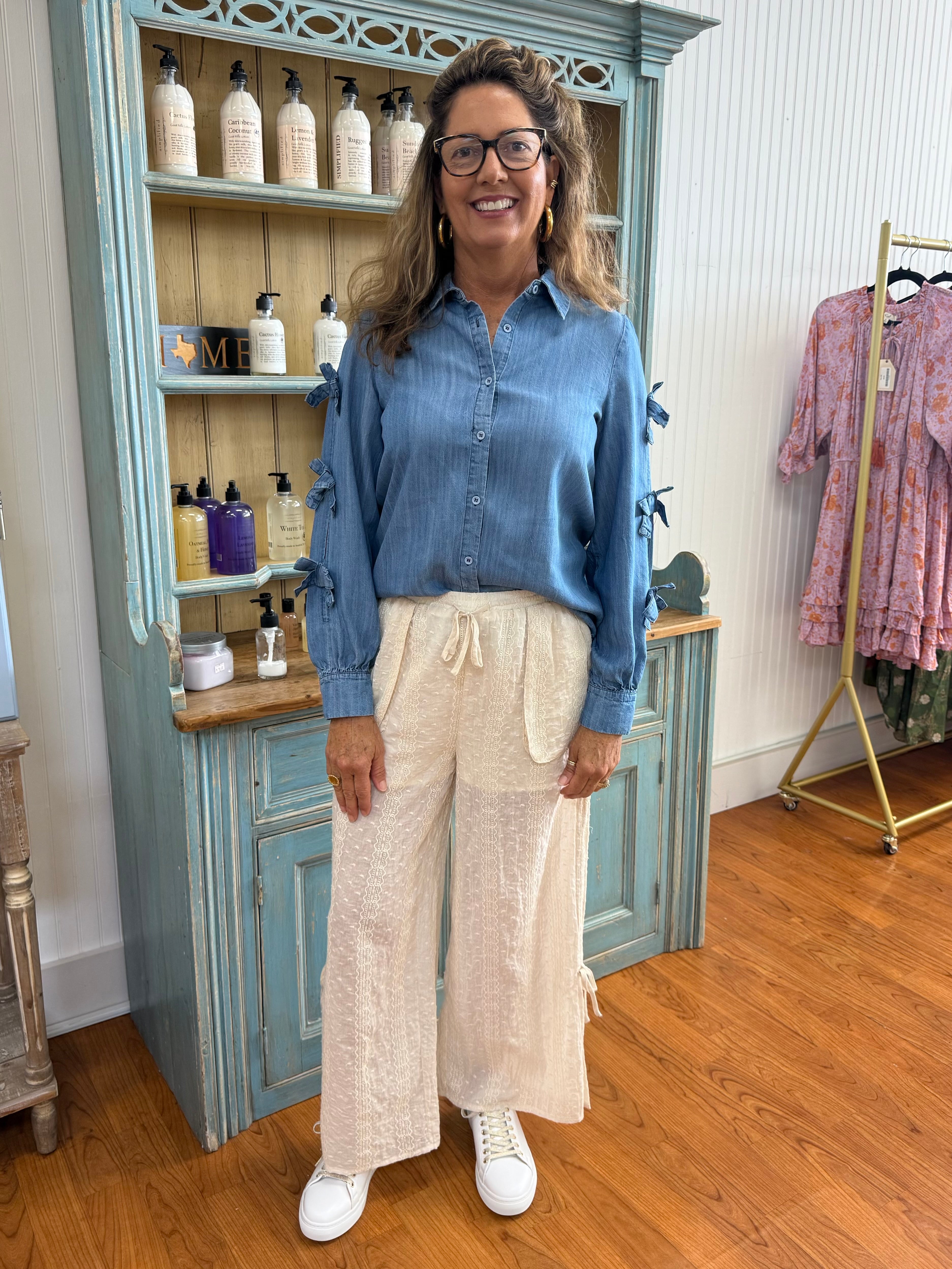 Ivory Breeze Lace Pants