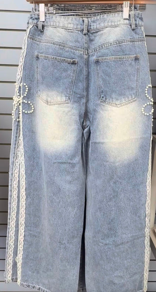 Pearls & Petals Straight Leg Jeans