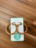 Sports Center Gold Hoops Earrings