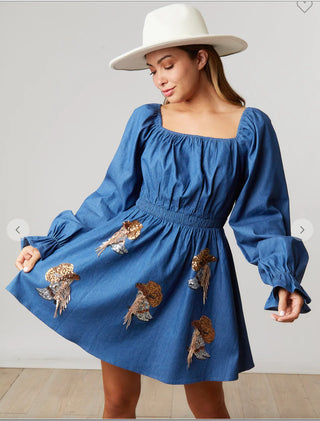 The “Sequin Saddle” Dress