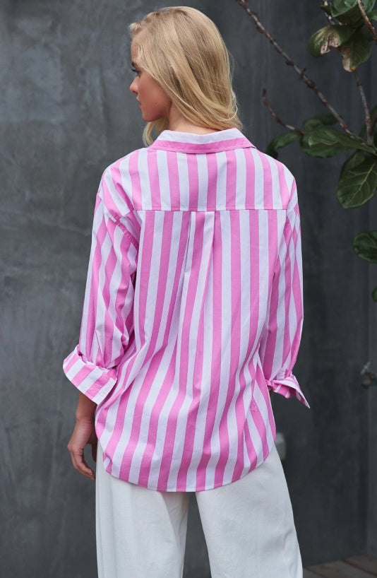 Pink Lemonade Lane Button-Up Top