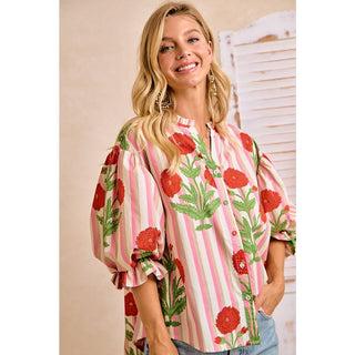Candy Bloom Garden Blouse