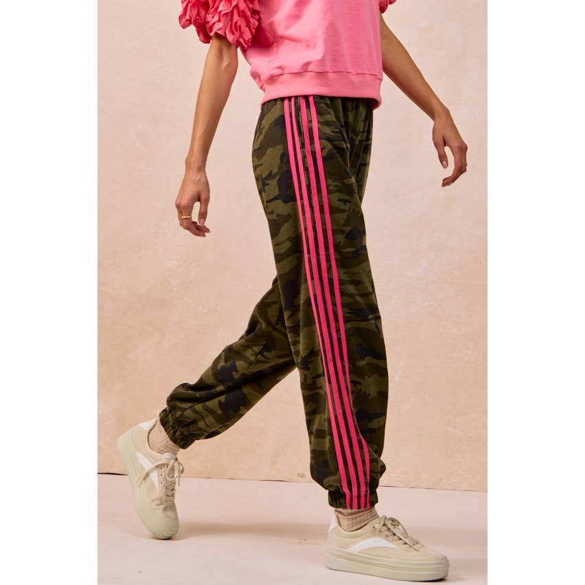 Pink Blitz Camo Joggers