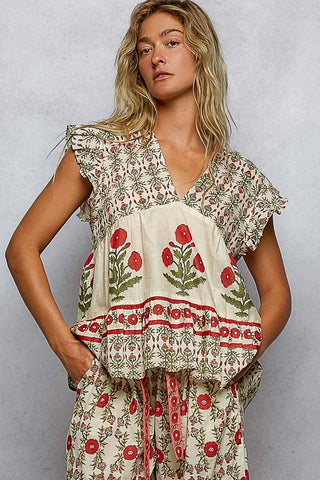 The Poppy Patch Peplum Top