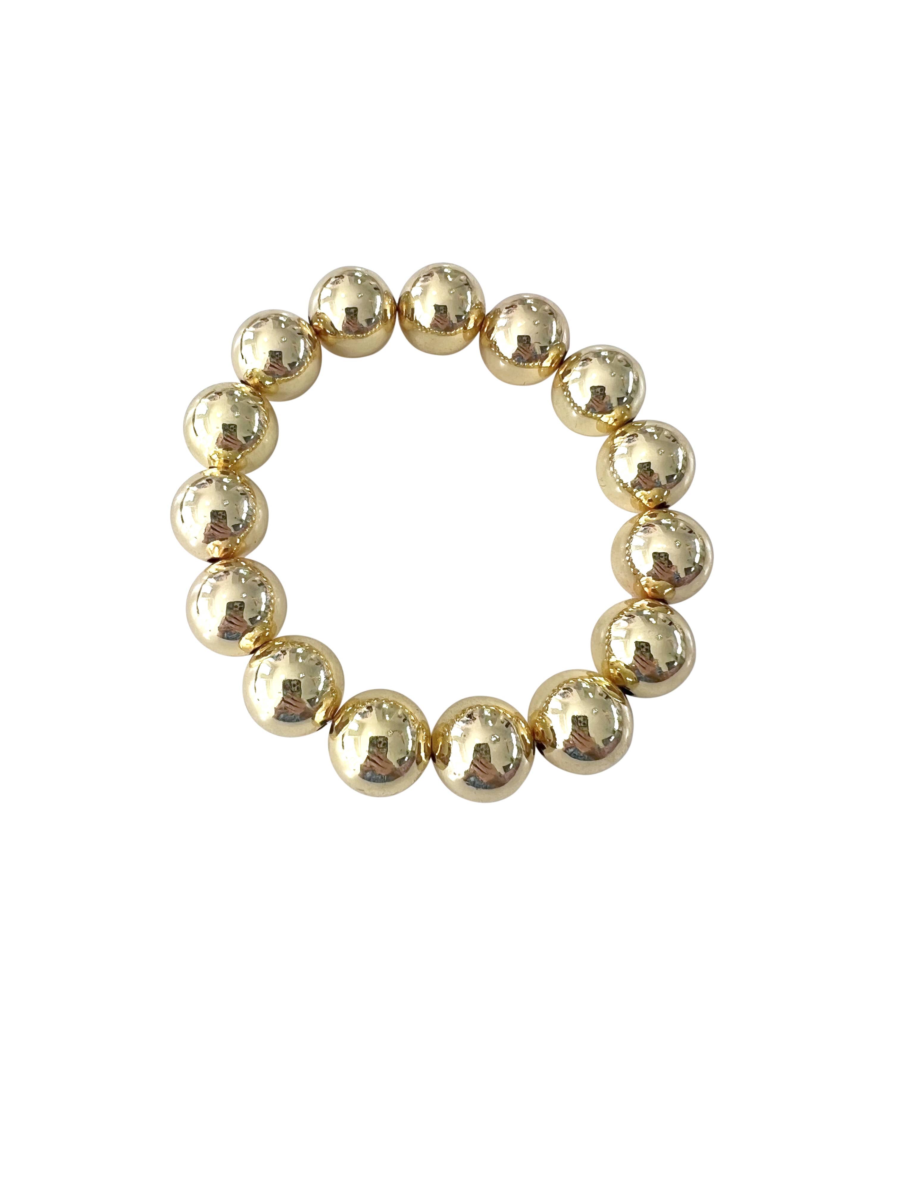 Golden Hour Luxe Bracelet | Gold Beaded Stretch Bracelet/Sinton, TX