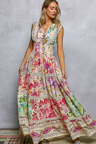 The Bloom & Lace Tiered Dress