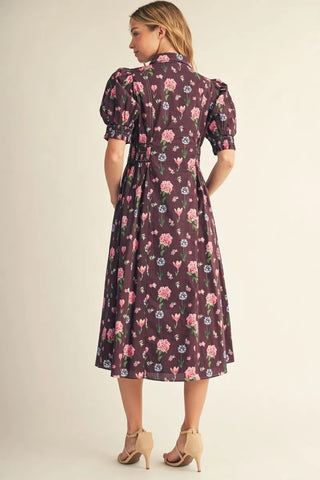 Midnight Bloom Romance Dress