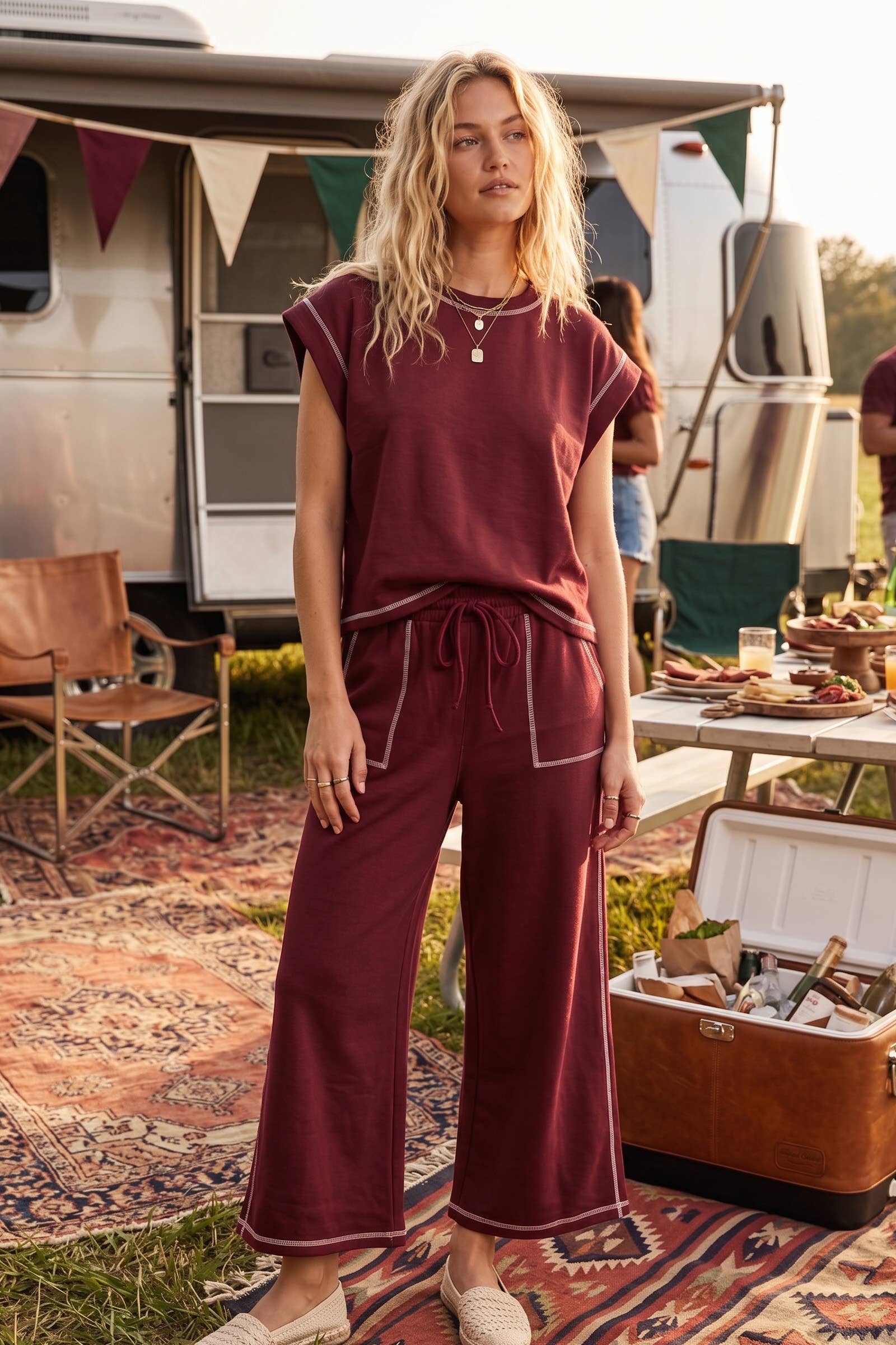 Weekend Wanderlust Lounge Set | Women's Matching Travel Set/Sinton, TX