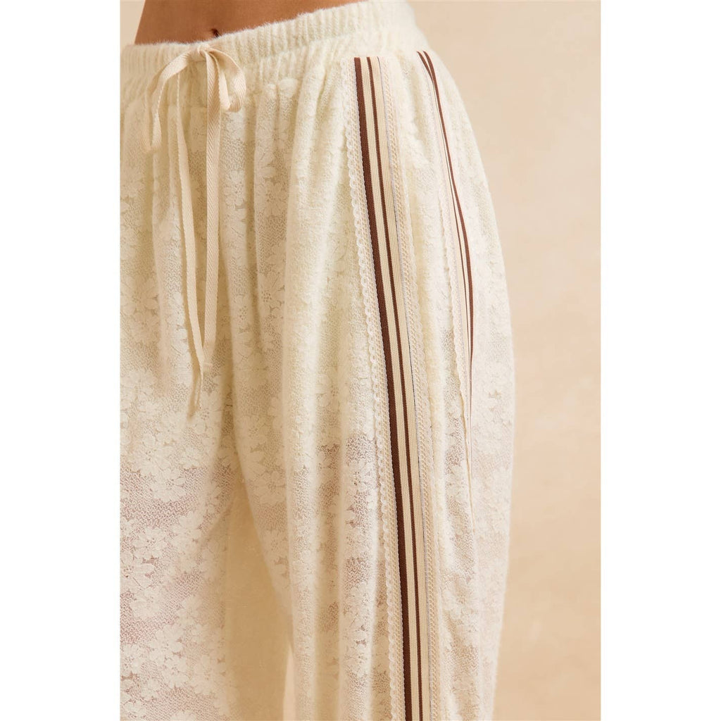 Ivory Daydream Lace Lounge Pants