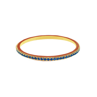 Color Crush Gold Tone Enamel Rhinestone Bangle Bracelet – Multiple Colors